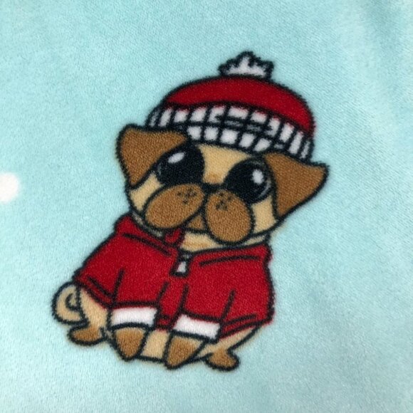 Dog novelty print blue fleece pajama pants snowy winter dogs - Picture 5 of 12